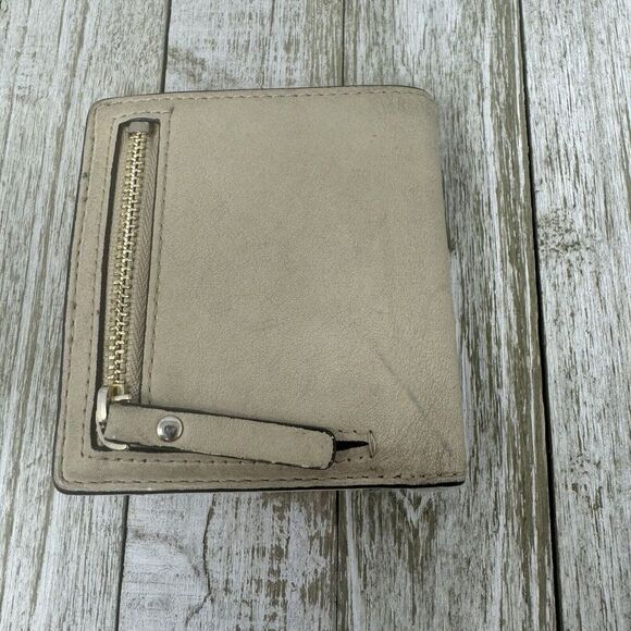 Kate Spade Ivory Black Bow Fold Up Mini Wallet Card Holder ID Case Snap Close - Picture 2 of 12